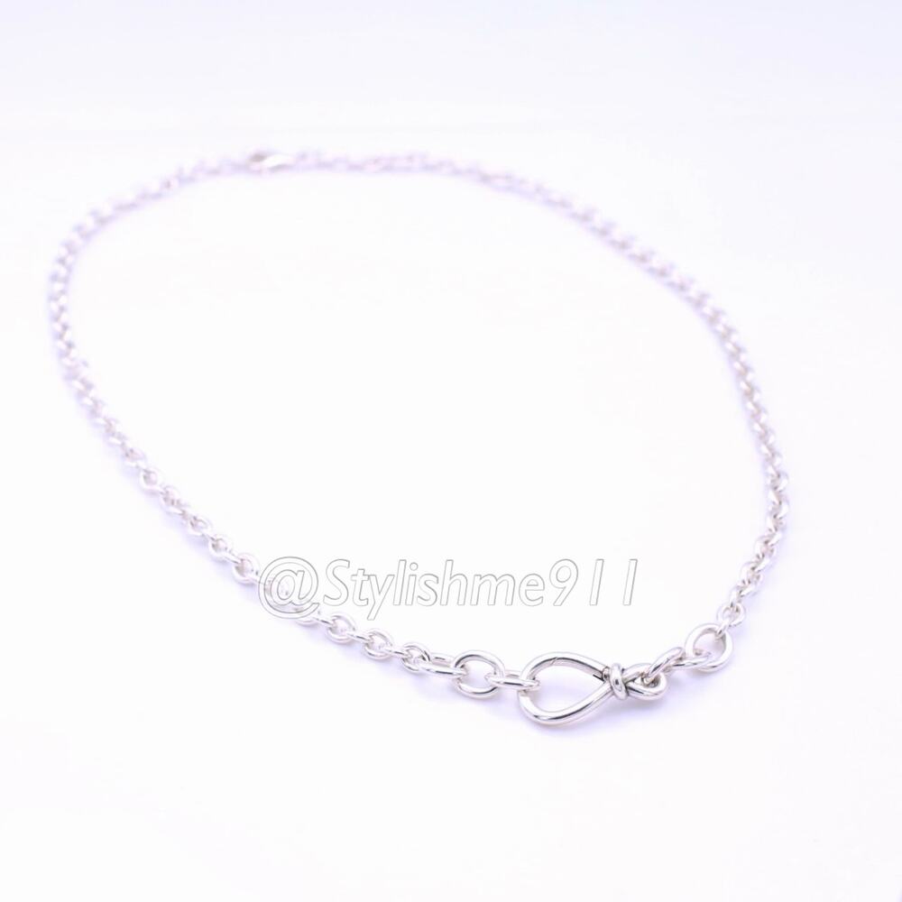 Authentic PANDORA Chunky Infinity Knot Necklace - Picture 2 of 7